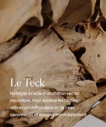Entretien de la console en bois de teck et métal
